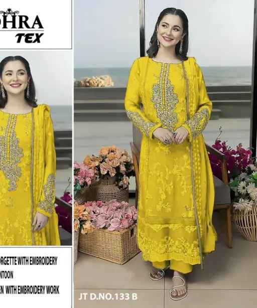 Johra Tex 133 Stylish Pakistani Suit Wore By Hania Amir Wholesale