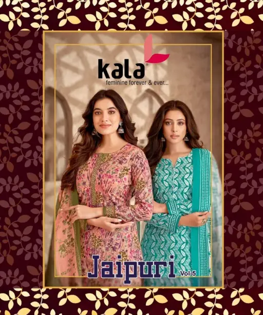 Kala Jaipuri Vol 5 Stitched Straight Salwar Suit Wholesaler