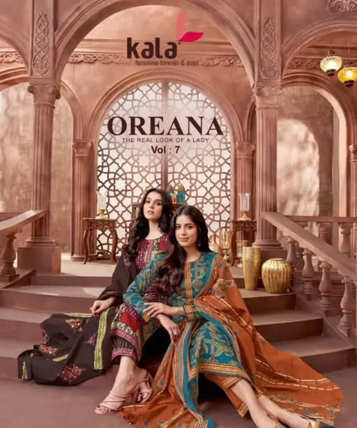 Kala Oreana Vol 7 Summer Wear Cotton Straight Salwar Suit Wholesaler