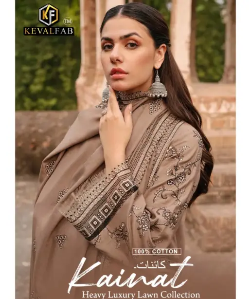 Karachi Printed Summer Wear Straight Suit Wholesaler of KevalFab Kainat Vol 17