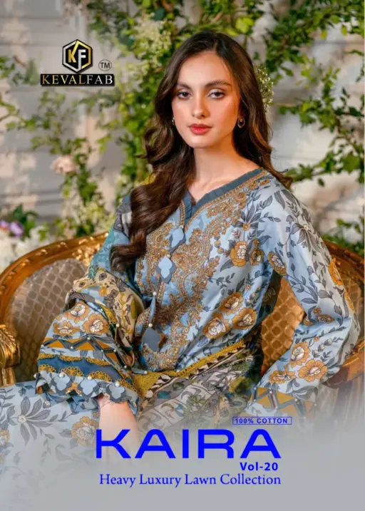 KevalFab Kaira Vol 20 Lawn Cotton Karachi Printed Dailywear Ramzan Wear Suits