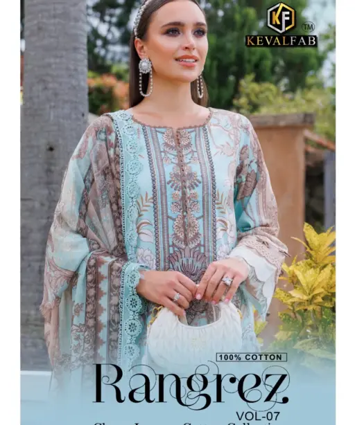 Wholesaler Of Kevalfab Rangrez Vol 7 Pakistani Style Cotton Printed Salwar Suit