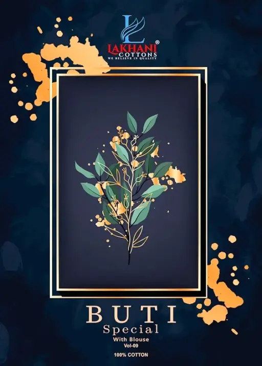 Lakhani Buti Special Vol 09 Pure Cotton Printed White Shade Sarees