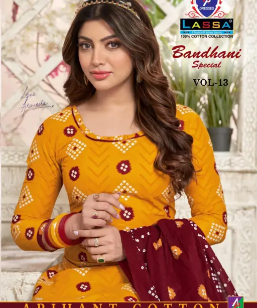 Low Range Daily Wear Suit Wholesaler Lassa Bandhani Special Vol 13