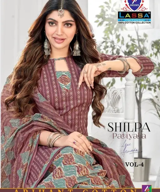 Lassa Shilpa Patiyala Vol 4 Unstitched Patiala Salwar Suit Cotton Daily Wear SUit Wholesaler