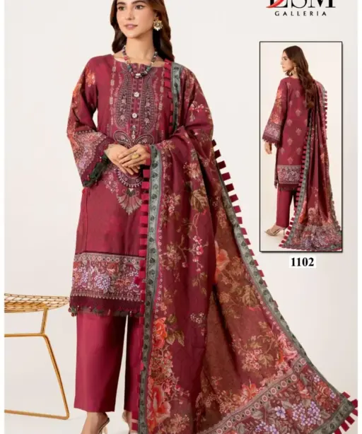 LSM Galleria Parian Dream Heavy Luxury Lawn Collection Vol. 11 Designer Pakistani Printer Cotton Suit