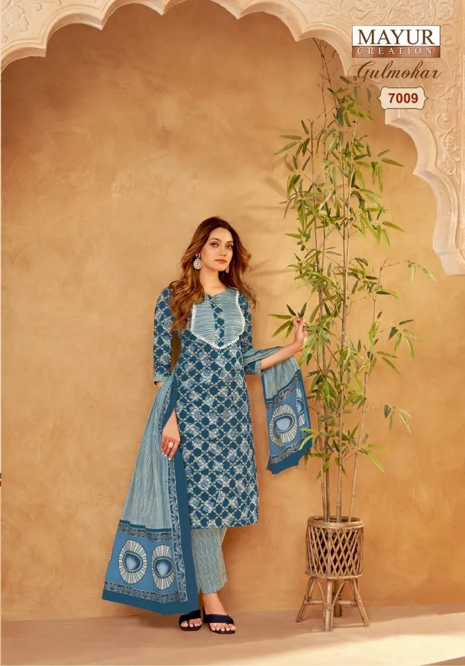 Mayur Gulmohar Vol 7 Unstitched Cotton New Fashion Straight Suit Wholesaler - Image 13