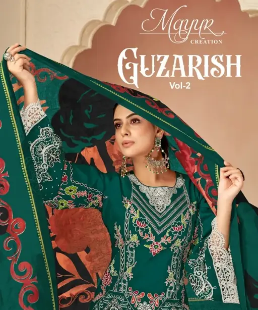 Pakistani Print Daily Wear Cotton Straight Salwar Suit Mayur Guzarish Vol 2 Ethnic Suits