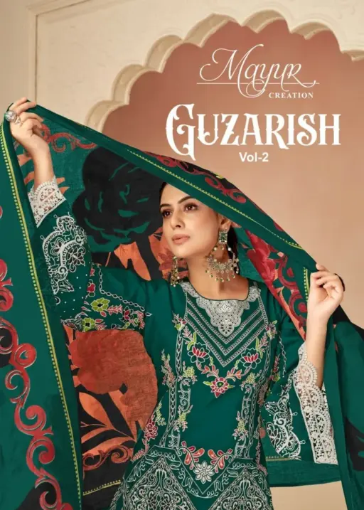 Pakistani Print Daily Wear Cotton Straight Salwar Suit Mayur Guzarish Vol 2 Ethnic Suits