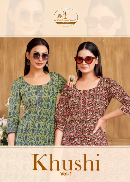 Daily Wear Printed Short Top MissWorld Khushi Vol 1