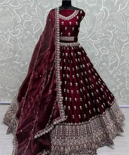 Phenomenal Look Motif Handwork Designer Party Wear Lehenga Choli