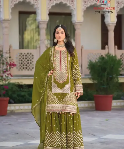 Shree Fabs k 1617 Ready Made Paksitani Sharara Salwar Suit For Eid 2024