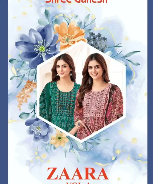 Nayra Cut Printed Daily Wear Salwar Suit Shree Ganesh Zaara Vol 4 Supplier