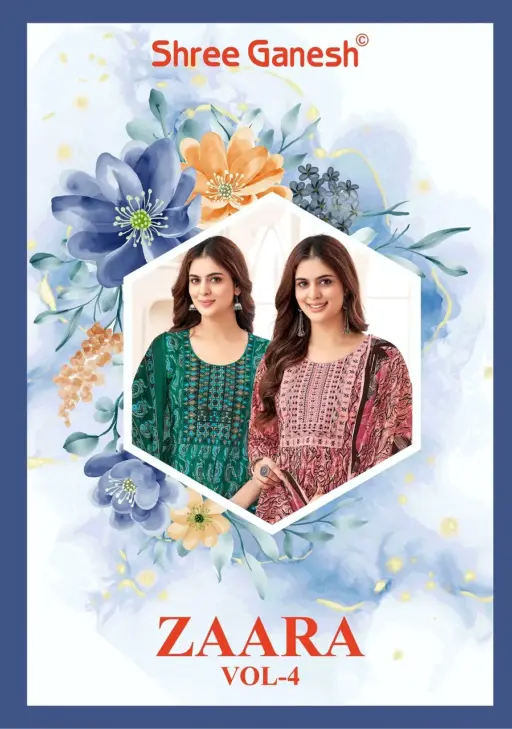 Nayra Cut Printed Daily Wear Salwar Suit Shree Ganesh Zaara Vol 4 Supplier