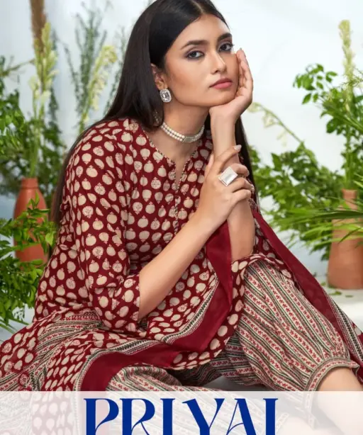 Suryajyoti Priyal Vol 4 Fully Stitched Readymade Cotton Printed Salwar Suit Daily Wear Ethnic Suit Wholesaler