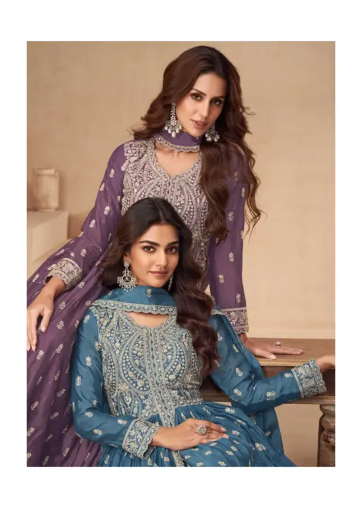 Trending Designer New Slit Cut Anarkali Suit Aashirwad Rakhi