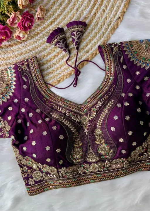 Wedding Wear Silk Readymade Blouse