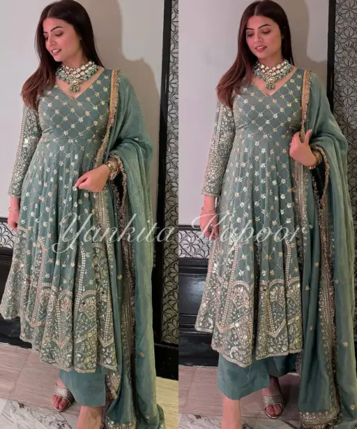 Yankita Kapoor Inspired Designer Anarkali Ethnic Suit Designer Bollywood Salwar Suit