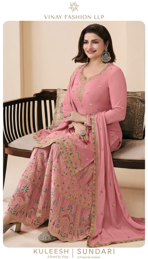 Vinay Fashion Sundari Catalog Wholesale Sharara Salwar Suit With Heavy Embroidery