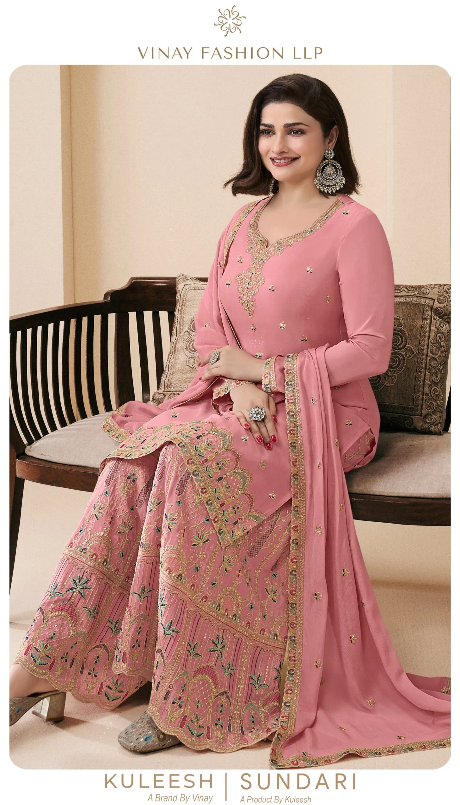 Vinay Fashion Sundari Catalog Wholesale Sharara Salwar Suit With Heavy Embroidery