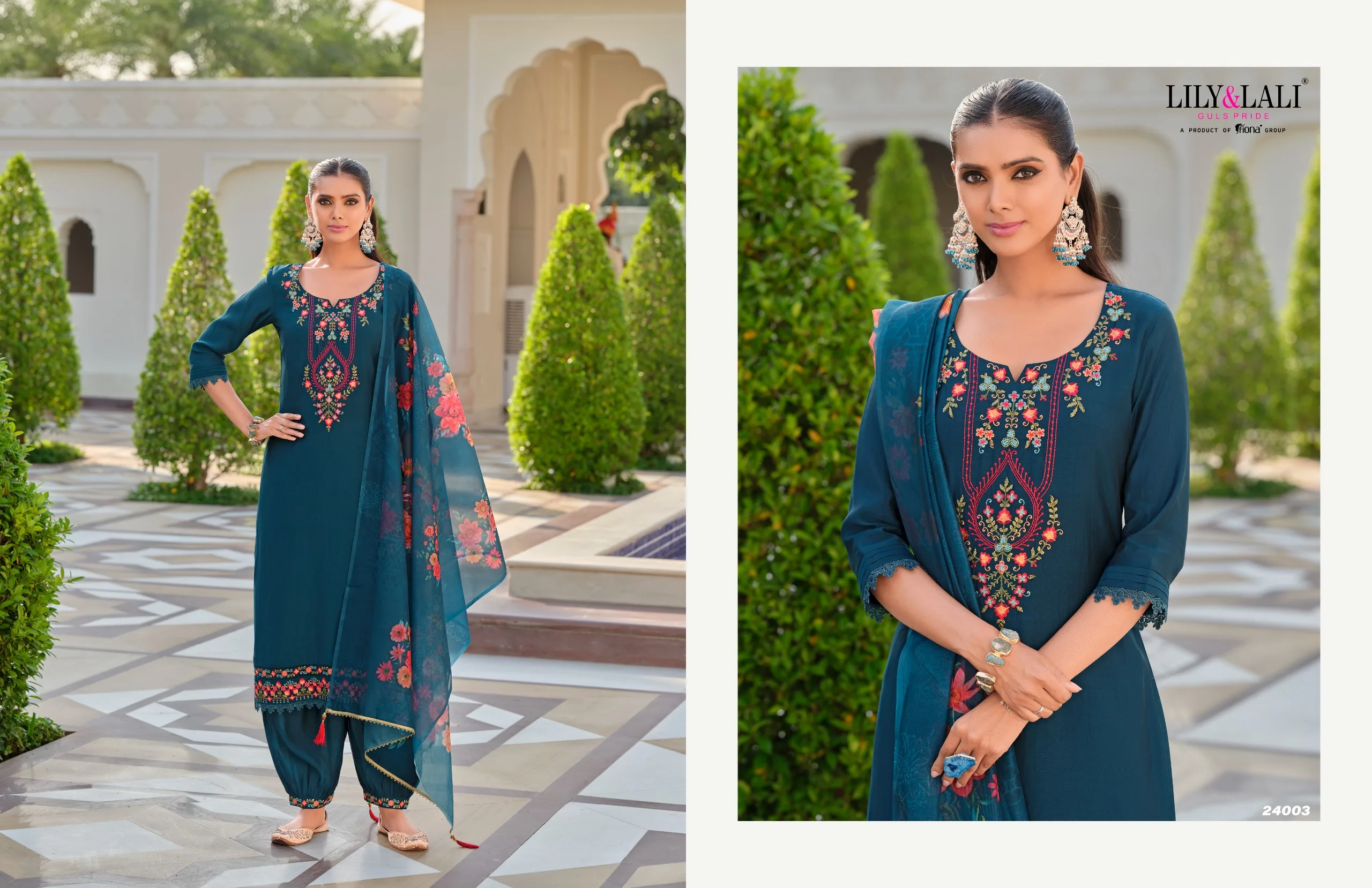Lilly Lali Afghani-5 Wholesale Handwork Suit With Afgani Pant For Eid Mubarak Outfit - Image 4