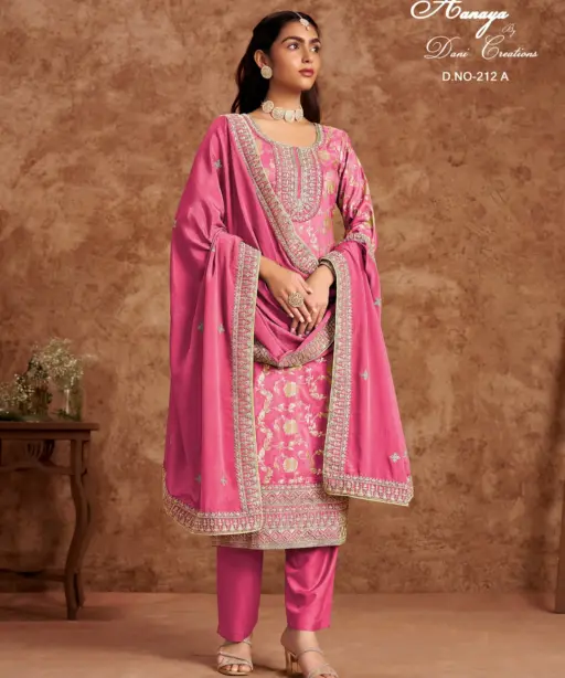 Aanaya Vol 212 Dola Jacquard Big Size Wholesale Salwar Suit