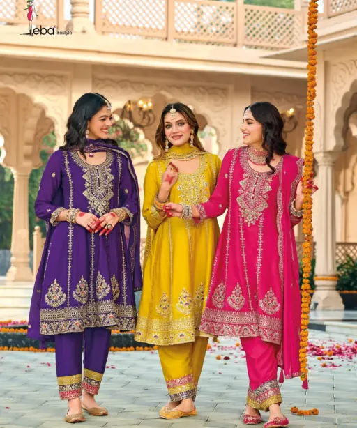 Eba Brand Ghazal Catalogue Readymade Wholesale Salwar Suit For Ramzan Eid