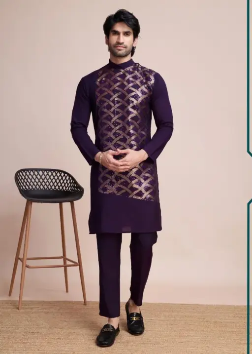 Heavy Embroidery Mens Kurta