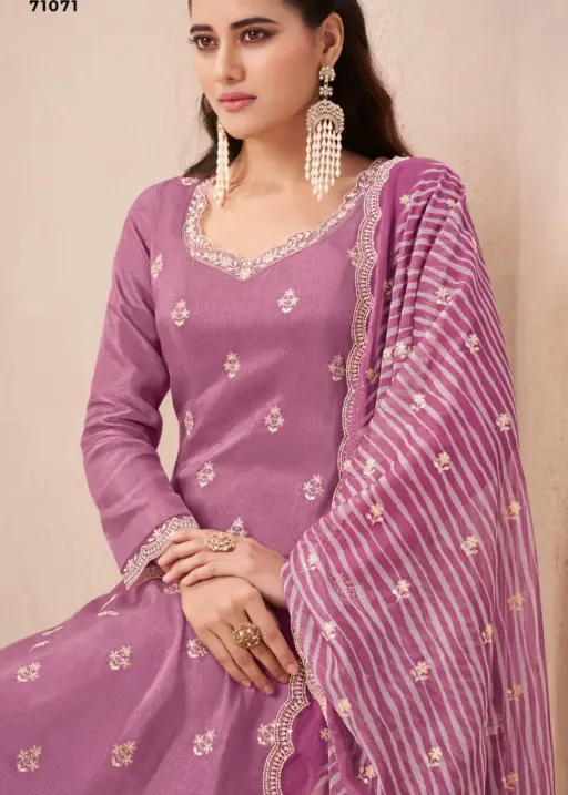 Kuleesh  Sohini 2 Heavy Embroidery Work Silk Straight Suit For Eid