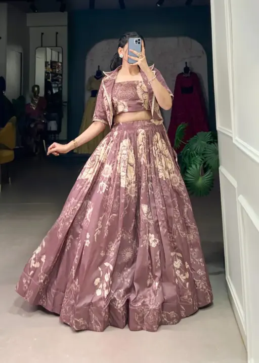 Lehenga Choli With Koti Wedding Wear Lehenga choli Collection