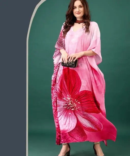 Luxury And Stylish Digital Printed Silk Kaftans Vol 12 By Jelite