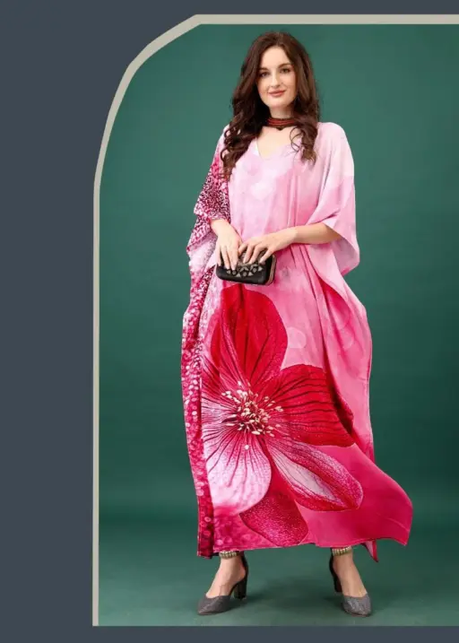 Luxury And Stylish Digital Printed Silk Kaftans Vol 12 By Jelite