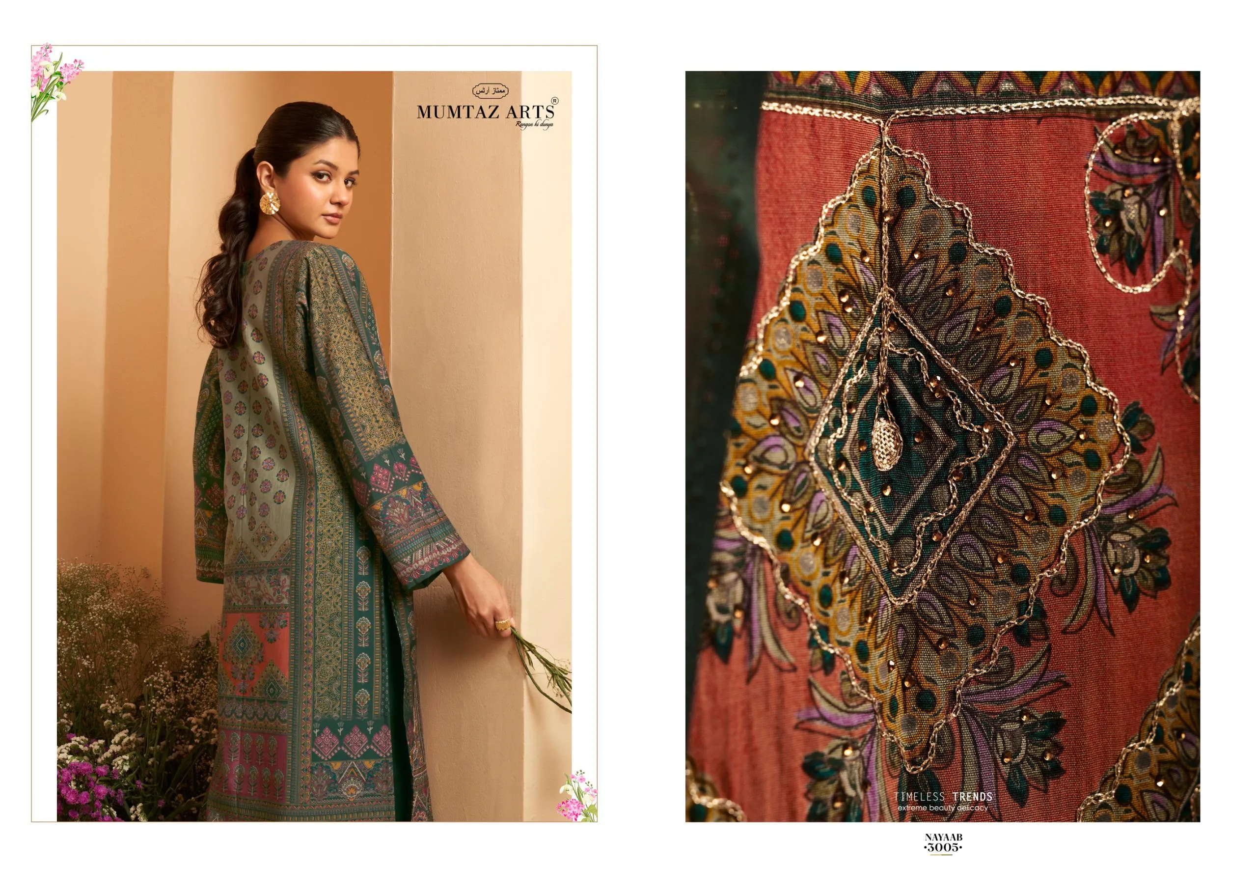 Mumtaz Arts Nayaab Vol 3 Designer Handwork Salwar Suit - Image 2