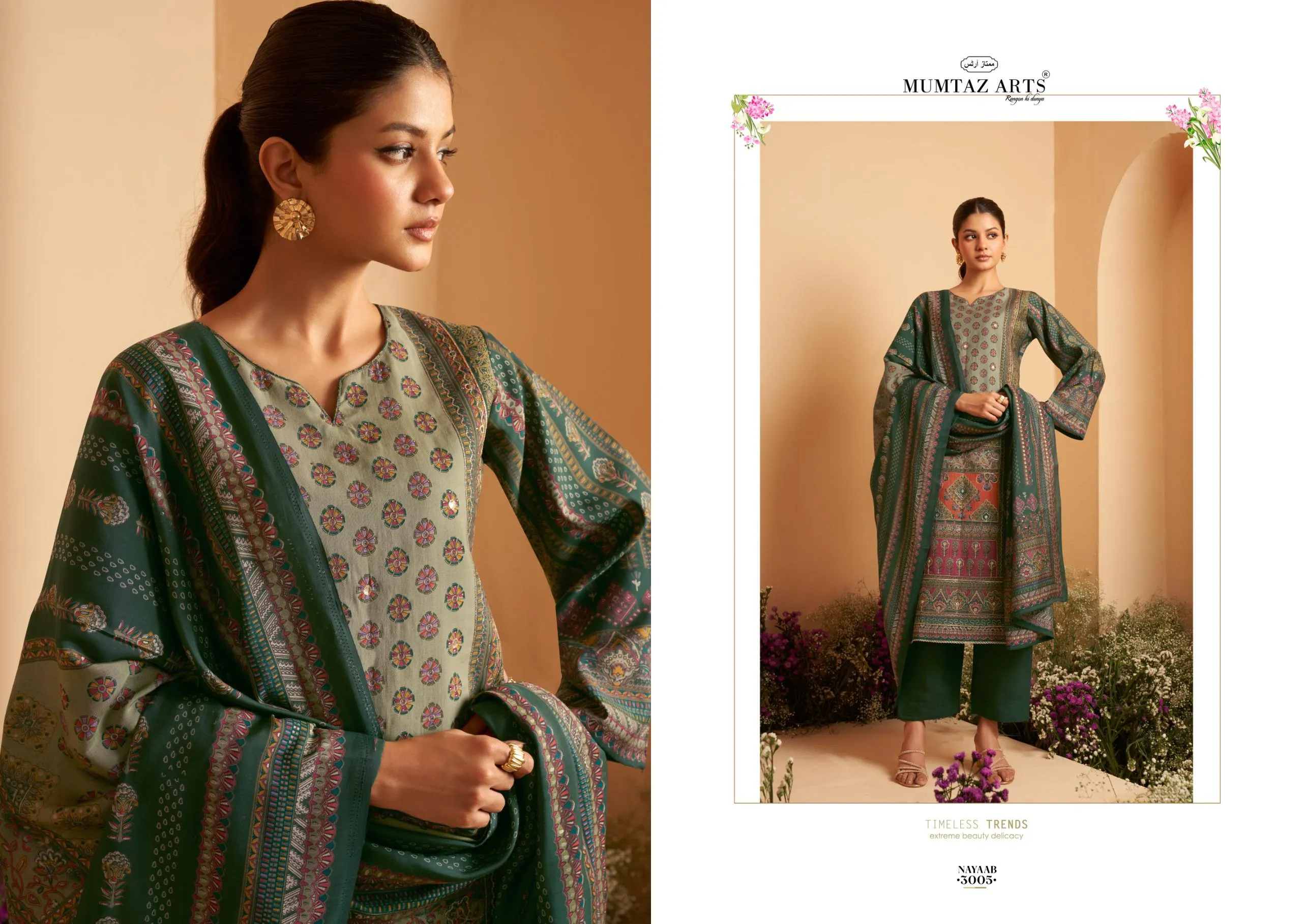 Mumtaz Arts Nayaab Vol 3 Designer Handwork Salwar Suit - Image 5