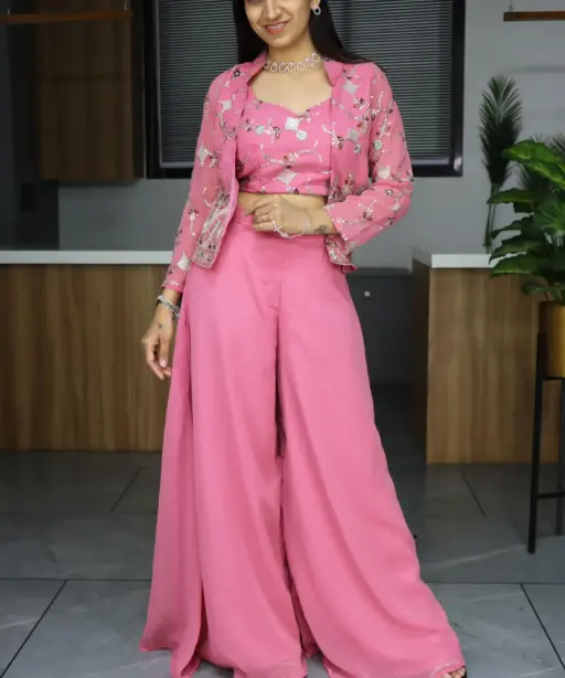Pink Color Indo-Western Designer Wear