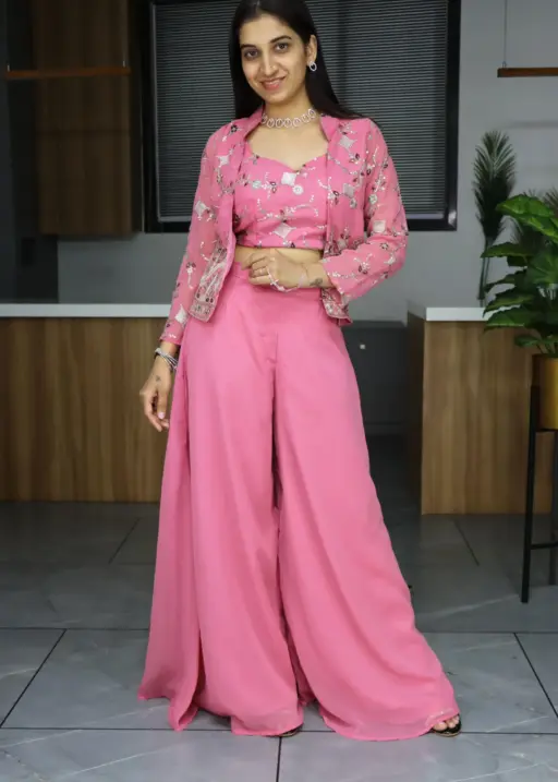 Pink Color Indo-Western Designer Wear