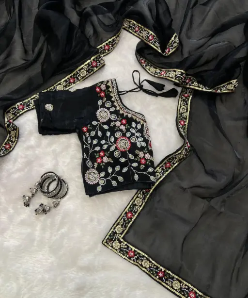 Trendy Handwork Saree With Beautiful Blouse And Border Saree