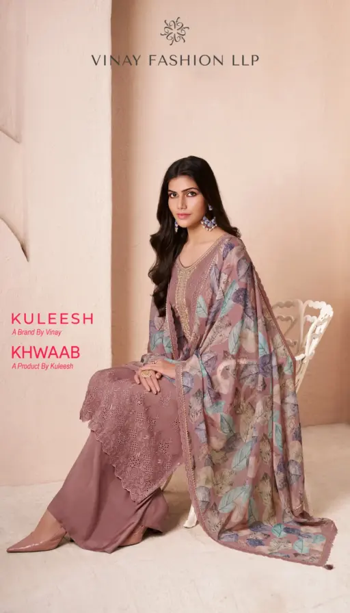 Vinay Fashion Kuleesh Khwaab  Catalog Wholesale Organza Suit For Ramzan Eid