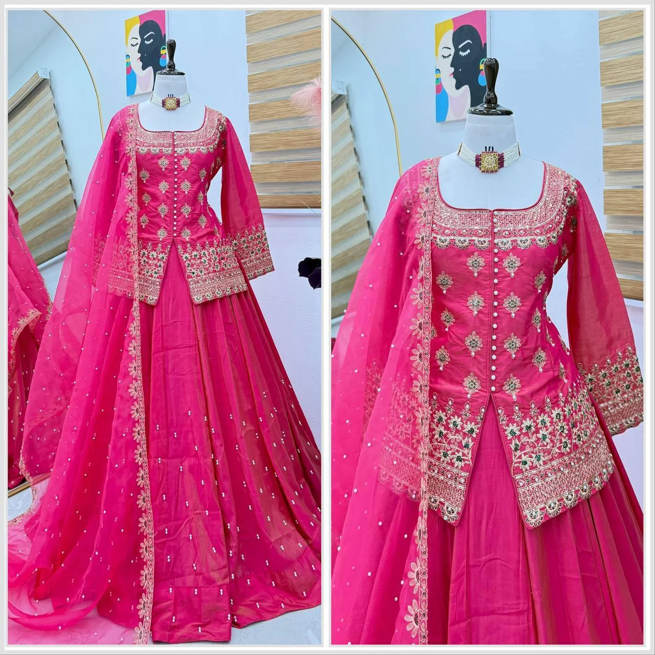 Designer Peplum Top With Lehenga For Wedding - Image 5
