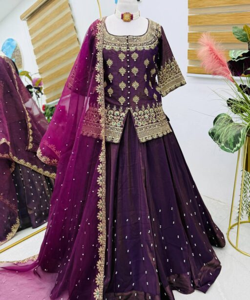 Peplum Lehenga Choli For Wedding