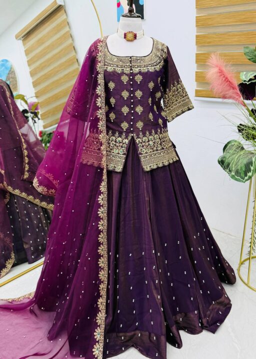 Peplum Lehenga Choli For Wedding