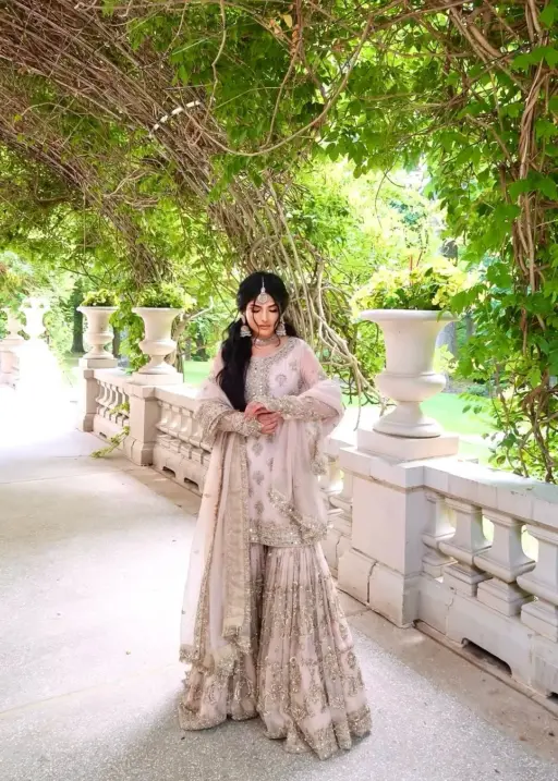 Baby Pink Color Pakistani Sharara Suit