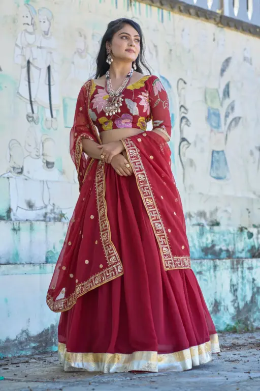 Classical Lehenga Collection Maroon Wedding Lehenga