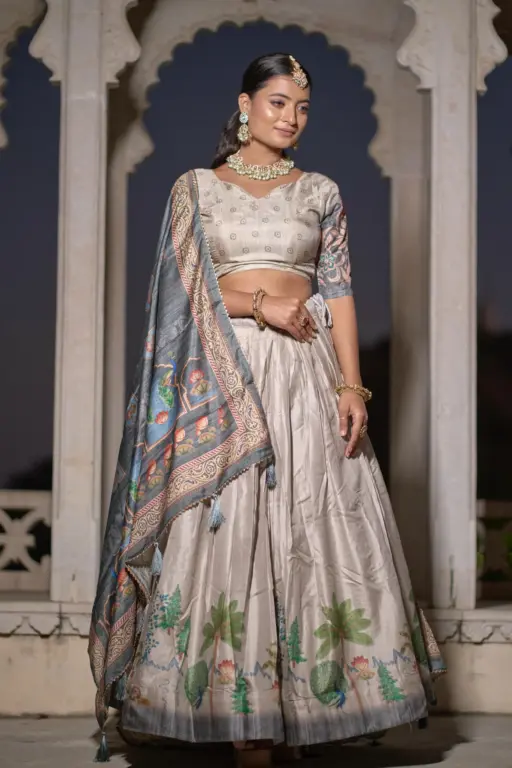 Designer Kalamkari Lehenga Choli For Wedding