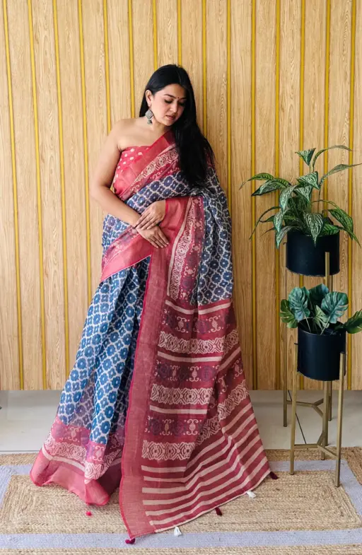 Digital Printed Silk Sarees For Festival