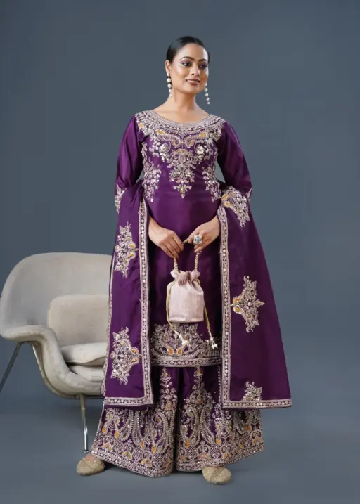 Fancy Plazzo Sharara Salwar Suit For Ramzan Eid
