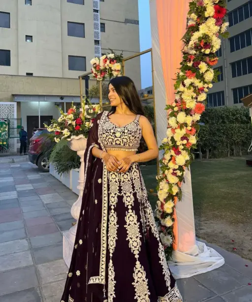Fashionable Black Lehenga For Party