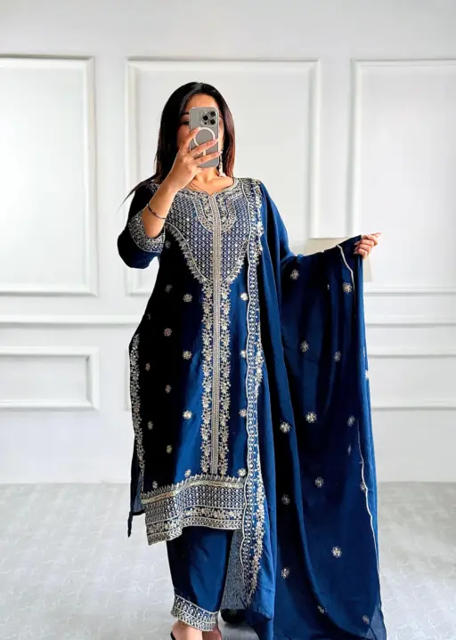 Festive Wear Chinon Silk Pakistani Dress