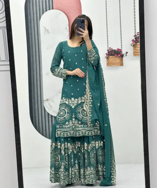 Festive Wear Readymade Sharara Salwar Suit