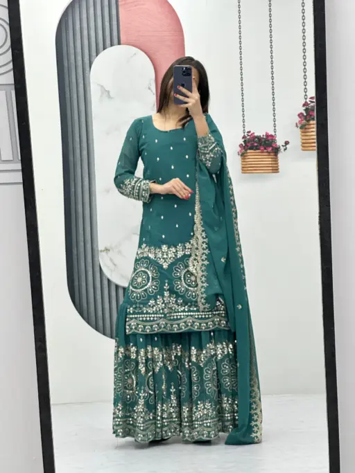 Festive Wear Readymade Sharara Salwar Suit